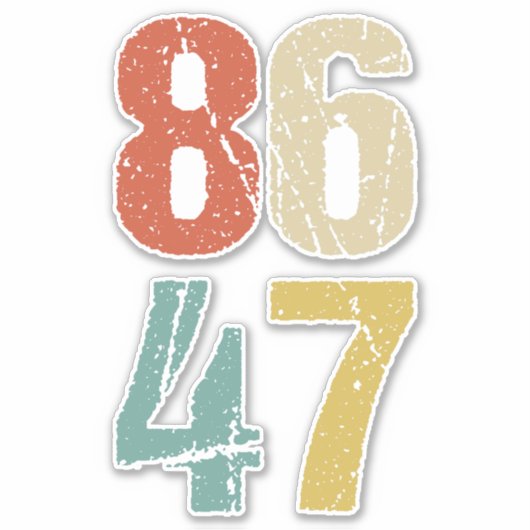 Anti-Trump - 86 47 I Sticker (Voorkant)