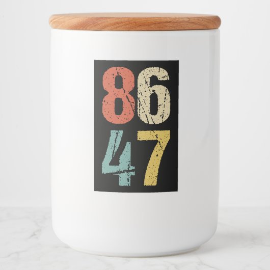 Anti-Trump - 86 47 I Voedselcontainer Etiket (Voorkant)