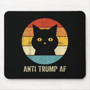 Anti Trump AF T-shirt Retro Funny Anti Trump Cat Muismat