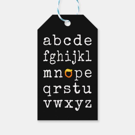 Anti-Trump Alfabet - Nee V Cadeaulabel (Voorkant)