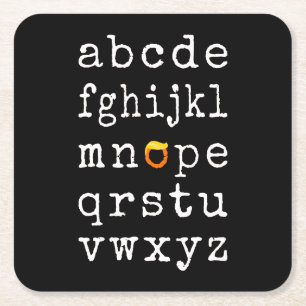 Anti-Trump alfabet - Nope V Kartonnen Onderzetters