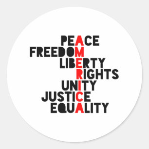 Anti-Trump Amerika Betekenis1 Ronde Sticker