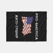 Anti-Trump Amerikaanse vlag Fleece Deken (Voorkant (Horizontaal))