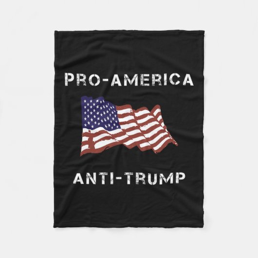 Anti-Trump Amerikaanse vlag Fleece Deken (Voorkant)