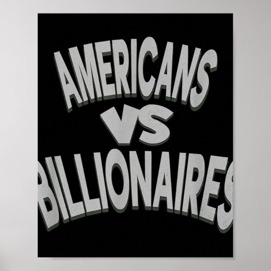 Anti-Trump Amerikanen vs. miljardairs Poster (Voorkant)
