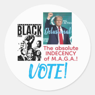 Anti-Trump Anti-MAGA Culturele Toe-eigening Ronde Sticker