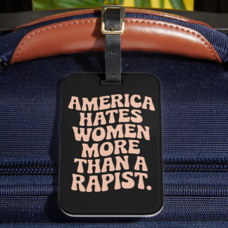 Anti-Trump Anti-MAGA Protest Feministische Activis Bagagelabel