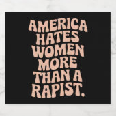 Anti-Trump Anti-MAGA Protest Feministische Activis Bier Etiket (Enkel label)