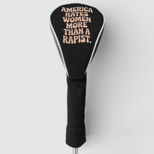 Anti-Trump Anti-MAGA Protest Feministische Activis Golfheadcover