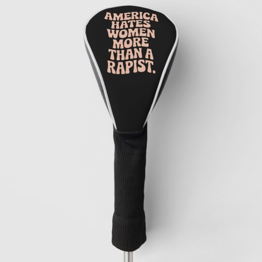 Anti-Trump Anti-MAGA Protest Feministische Activis Golfheadcover (Voorkant)