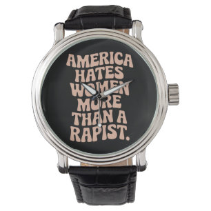 Anti-Trump Anti-MAGA Protest Feministische Activis Horloge