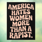 Anti-Trump Anti-MAGA Protest Feministische Activis Raamsticker (Vel 3)