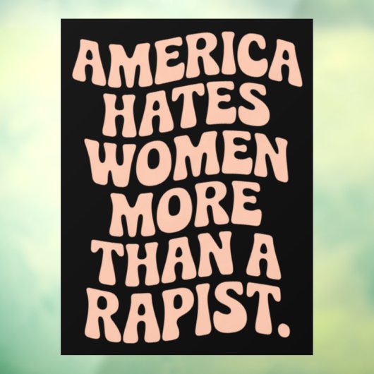 Anti-Trump Anti-MAGA Protest Feministische Activis Raamsticker (Vel 3)