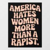 Anti-Trump Anti-MAGA Protest Feministische Activis Raamsticker (Vel)