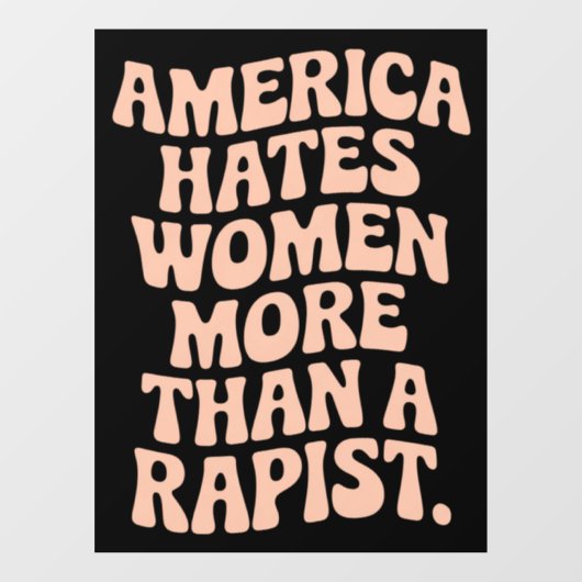 Anti-Trump Anti-MAGA Protest Feministische Activis Raamsticker (Vel)