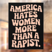 Anti-Trump Anti-MAGA Protest Feministische Activis Raamsticker (Vel 2)