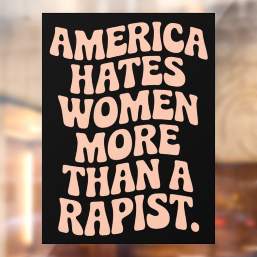 Anti-Trump Anti-MAGA Protest Feministische Activis Raamsticker (Vel 2)