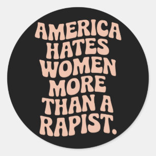 Anti-Trump Anti-MAGA Protest Feministische Activis Ronde Sticker