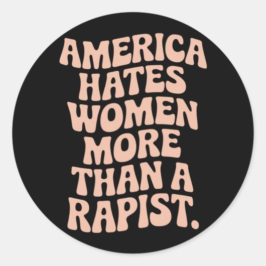Anti-Trump Anti-MAGA Protest Feministische Activis Ronde Sticker (Voorkant)