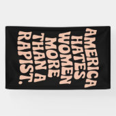Anti-Trump Anti-MAGA Protest Feministische Activis Spandoek (Horizontaal)