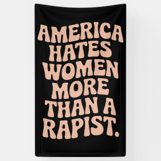 Anti-Trump Anti-MAGA Protest Feministische Activis Spandoek