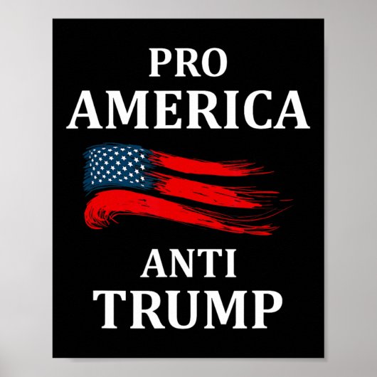 Anti-Trump Anti Trump 2024 Amerikaanse vlag Poster (Voorkant)