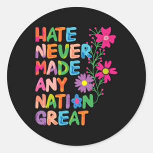 Anti Trump Artistieke Bloemige Democraat President Ronde Sticker