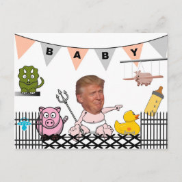 Anti Trump / Baby, Briefkaart
