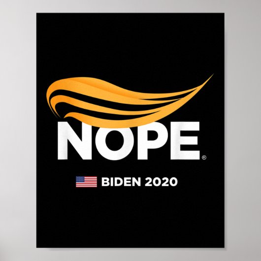 Anti-Trump, Biden 2020, Trump Nope, Poster (Voorkant)