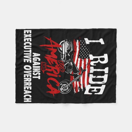 Anti Trump Biker Resist Against Executive Overreac Fleece Deken (Voorkant (Horizontaal))