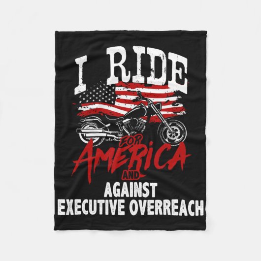 Anti Trump Biker Resist Against Executive Overreac Fleece Deken (Voorkant)