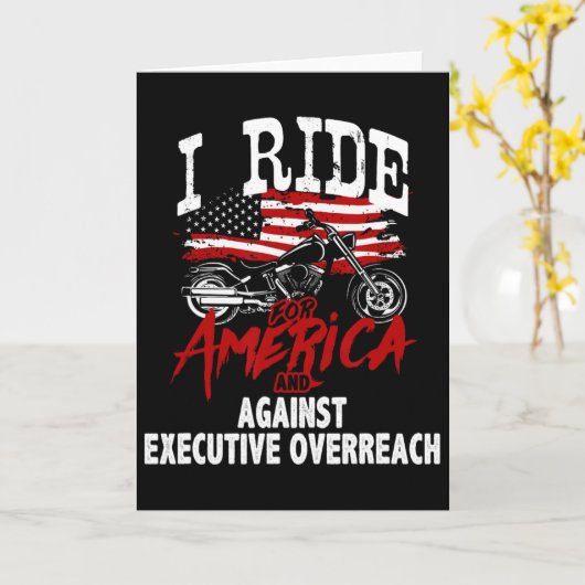 Anti Trump Biker Resist Against Executive Overreac Kaart (Gele Bloem)