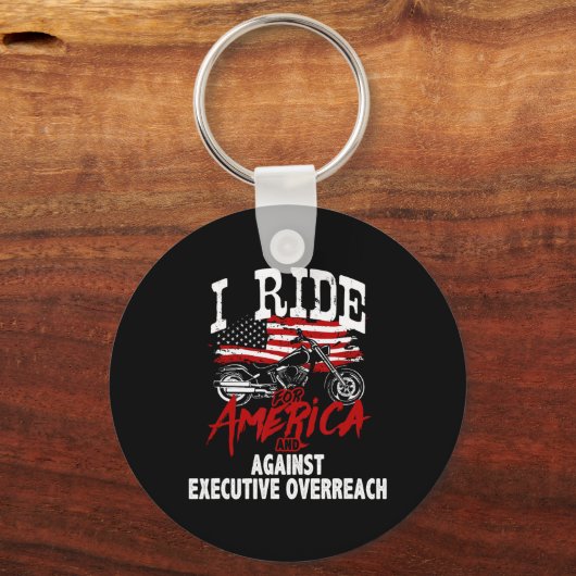 Anti Trump Biker Resist Against Executive Overreac Sleutelhanger (Voorkant)