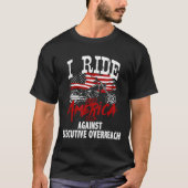 Anti Trump Biker Resist Against Executive Overreac T-shirt (Voorkant)