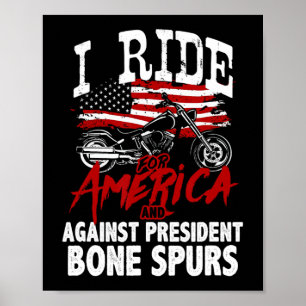 Anti Trump Biker Verzet Tegen President Bone Spu Poster