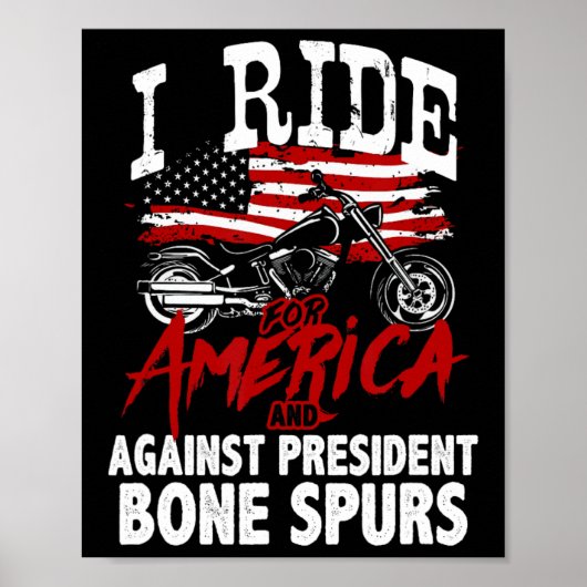 Anti Trump Biker Verzet Tegen President Bone Spu Poster (Voorkant)