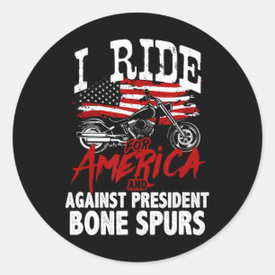 Anti Trump Biker Verzet Tegen President Bone Spu Ronde Sticker