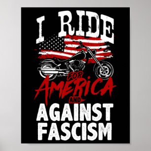 Anti Trump Bikers verzetten zich tegen fascisme-pr Poster