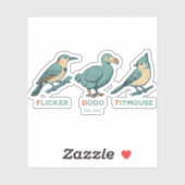 Anti Trump Bird Dodo Flicker Titmouse Sticker (Vel)