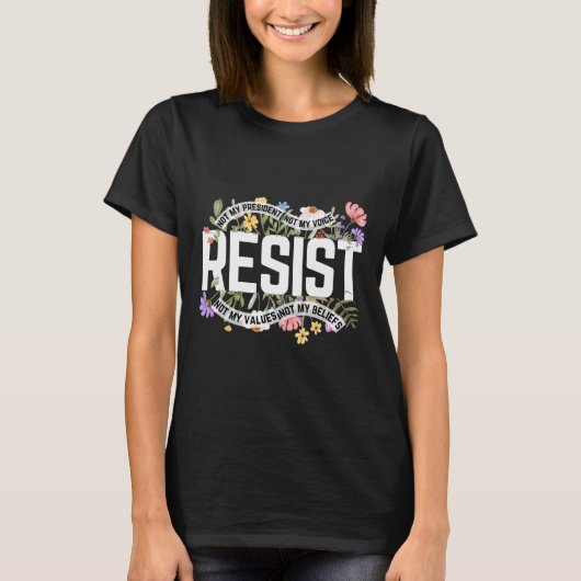 Anti-trump bloem weerstand Niet mijn president - Z T-shirt (Voorkant)