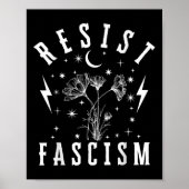 Anti-Trump Bloemhaat Leugens en Fascisme Weerstaan Poster (Voorkant)