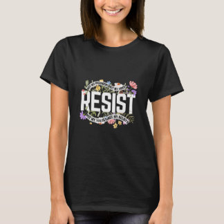 Anti-trump bloemige verzet Niet mijn president - Z T-shirt