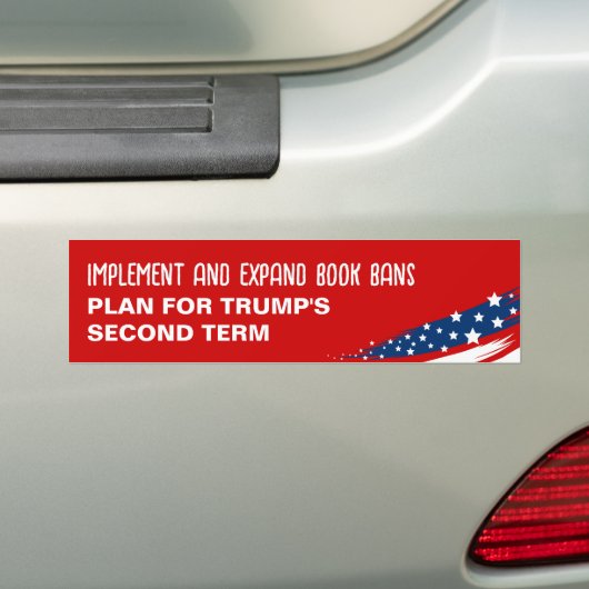 Anti-Trump boek verboden Bumpersticker (Op auto)
