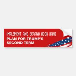 Anti-Trump boek verboden Bumpersticker
