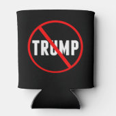 Anti-Trump Bold Red Strike Through Black Blikjeskoeler (Achterkant)