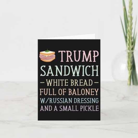 Anti Trump bord fungeert als sandwich bord Kaart (Voorkant)