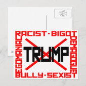 Anti-Trump Briefkaart (Voorkant / Achterkant)