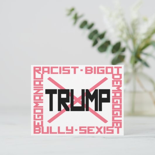 Anti-Trump-Briefkaart Briefkaart (Staand voorkant)