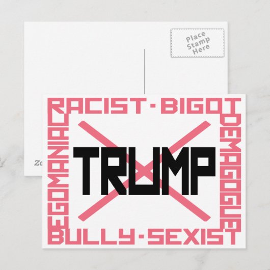 Anti-Trump-Briefkaart Briefkaart (Voorkant / Achterkant)