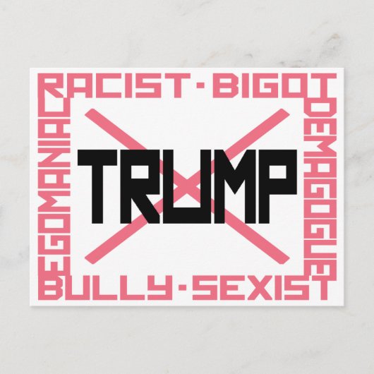 Anti-Trump-Briefkaart Briefkaart (Voorkant)